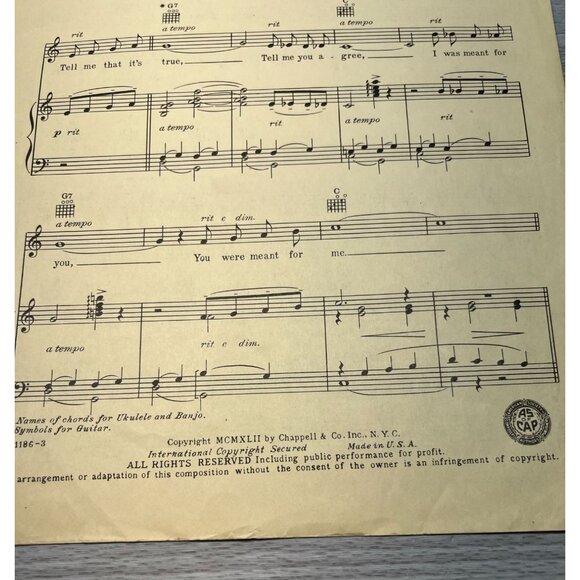 Dearly Beloved Vintage Piano Sheet Music You Were Never Lovelier Johnny Mercer - Picture 3 of 6